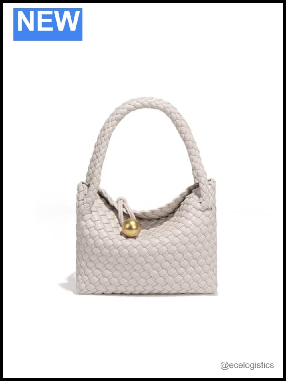 Woven Vegan Leather Mini Crossbody Bag Lightweight Handbag